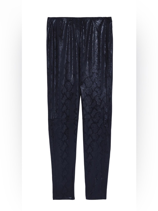 Zara Pants - NWOT Zara Faux Snake-Print Leggings Black Size Small